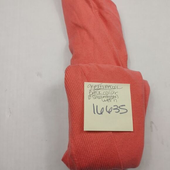 LOFT Womens Draped Open Front Cardigan Coral Orange Long Sleeve Knit Sweater XS - Picture 10 of 10